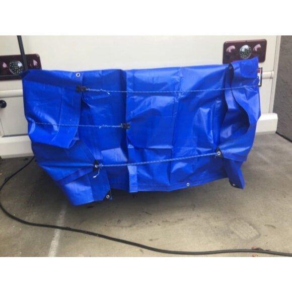 Large Waterproof Tarp Thick Poly Tarpaulin Ideal for Canopy Tents, Boats  8'x10' - Picture 2 of 2